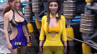 Stranded in Space - Tiny Brunette & Big Tits Red Head Wishes a Anal trio