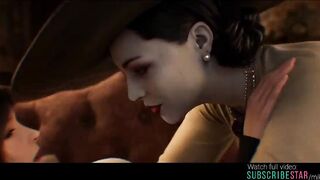 Lesbian porn Artificial intelligence crossover videogame Tifa lady Dimitrescu