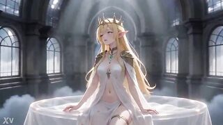 Blonde Fantasy Queen Gets Lifted & Shared by Multiple Men in Magical Hall – Harem Presentation Turns Full Orgy [ai]
