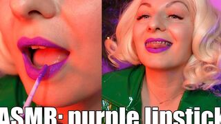 ASMR sluggishly lipstick tease