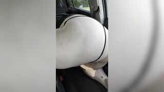 BBW gets loud screwing herself from behind and squirting for you