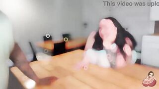BBW sucks and fucks neighbor