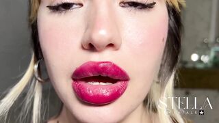 Raspberry - Lip Trembling Red Lipstick - Slow Motion