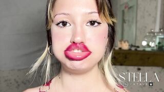Raspberry - Lip Trembling Red Lipstick - Slow Motion