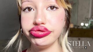 Raspberry - Lip Trembling Red Lipstick - Slow Motion