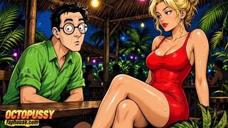 Jealous Wife Had Avid Sex in the Jungle. Wife Publicly Sucks a Big Black Rod and Fucks