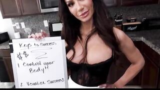 Busty stepmom coaches nervous stepson then bangs him to cure fixation