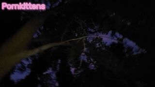 Pissing in her mouth in the woods