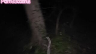 Pissing in her mouth in the woods