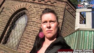 German MILF Picked up on Street for first Masturbation Casting
