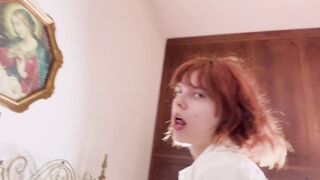 Redhead held prisoner's twat could be smashed with orgasms