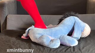 Stepping on a plush thinking it's you