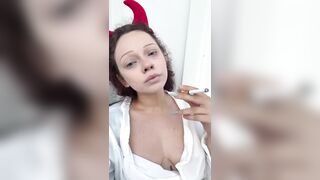 Im wearing these horns just to tempt you harder ?