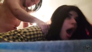 She lost the bet and now she pays with cunt
