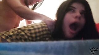 She lost the bet and now she pays with cunt