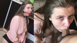 This obedient long-haired milf loves to take biggest dongs deep down her throat - Lovessie