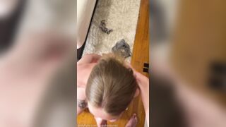 Face banging a cute college amateur