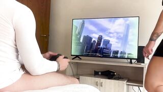 I cum inside her vagina with her little skirt on.