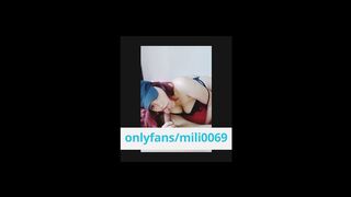 mili milk releases pure cum on the daybed