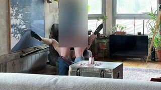Creampie in advance of angels' night out - rectal hole licked clean