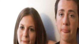 Retro teen couple 3-some with old pervert POV