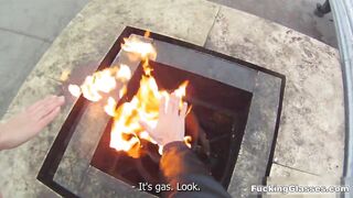 Fucking Glasses - Spontaneous top-floor fucking