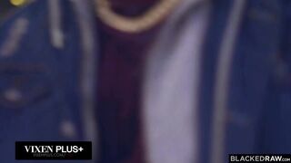 BLACKEDRAW Excited Brunette Kyler DP’d by two thick BBC’s