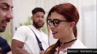 Peachlollypop Takes Every Inch – Redhead DP’d Hard by Groundskeepers