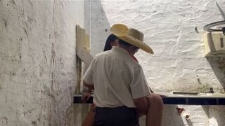 Stepfather bangs his busty, big-assed stepdaughter in an abandoned house.