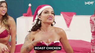 Hot Christmas party with naughty lesbos