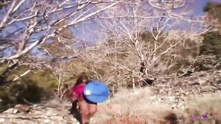 Guy smashing big round milfs in a trio