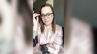 BBW stepmom MILF bake 420 robe and fishnets
