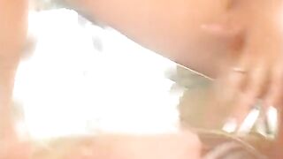 Bride, groom and bridesmaid in furious threesome fucking