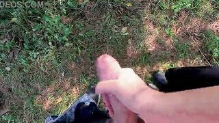 Nasty Nature Handjob - Outdoor Male POV Handjob Huge Cum