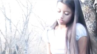 Little Lupe petite titties Picnic Solo Orgasm