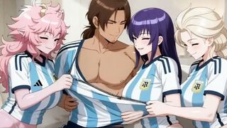 Argentina Fan Screws 3 Alluring Waifus