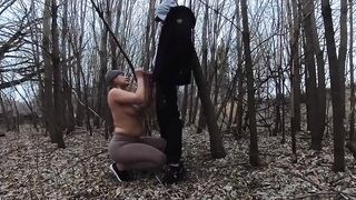 Sucking His Jock in the Park