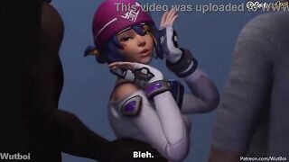 D.Va gets banged hard by two black ramrods [Spanish subtitles]