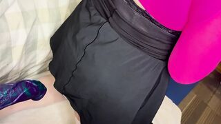 Femboy screwed Doggy style by fuck machine