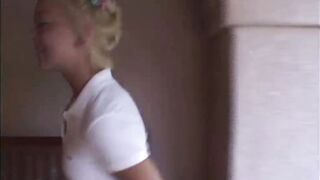 Little Summer pissing with her BFF