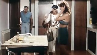 Vintage 3-some curly pussy screwing 3-some party