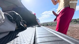 A cuckold man offers me his wife in a public parking lot.