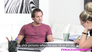 FemaleAgent Lascivious golden-haired milf finishes casting