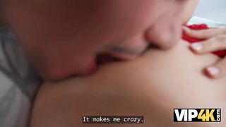 VIP4K. A gorgeous Brunette with Big Titties has Sex with her lover Behind her Husband's back