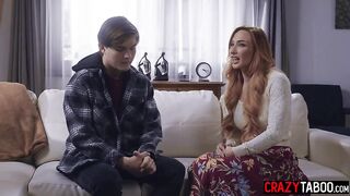 Big breasts widow Sophia Locke swallowed big dong and get screwed by big wang guy after sloppy deepthroat for lucky stud