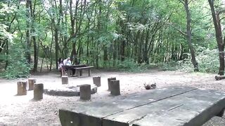 Shameless Masturbation in Park Turns Into Quickie