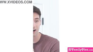 Sex obsessed teen stepsister finally got big schlong stepbrother to fuck her