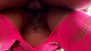 Gal In Pink Fishnets Screwed Rough By BBC