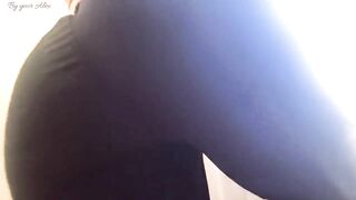 Horny, wicked pretty woman with big booty, teasing, rubbing and cumming (POV)