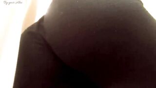 Horny, wicked pretty woman with big booty, teasing, rubbing and cumming (POV)